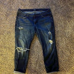 Distressed Silver jeans size 14!